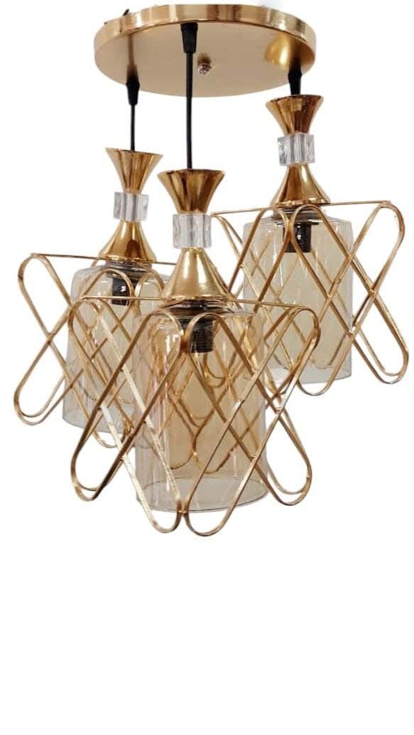 Modern chandelier, metal, 80x30 cm - Gold