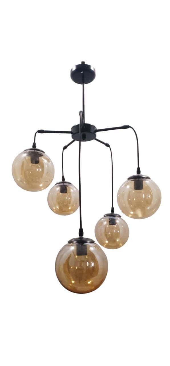 Modern chandelier, metal, 80x70 cm - Black