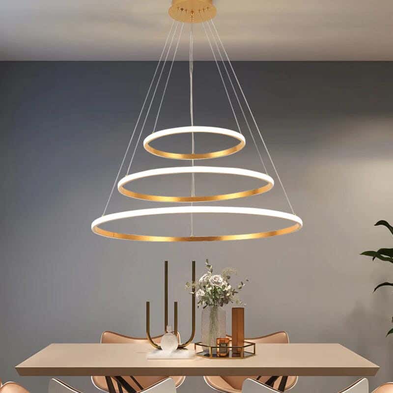 Modern LED chandelier, metal, 70x60 cm - Gold