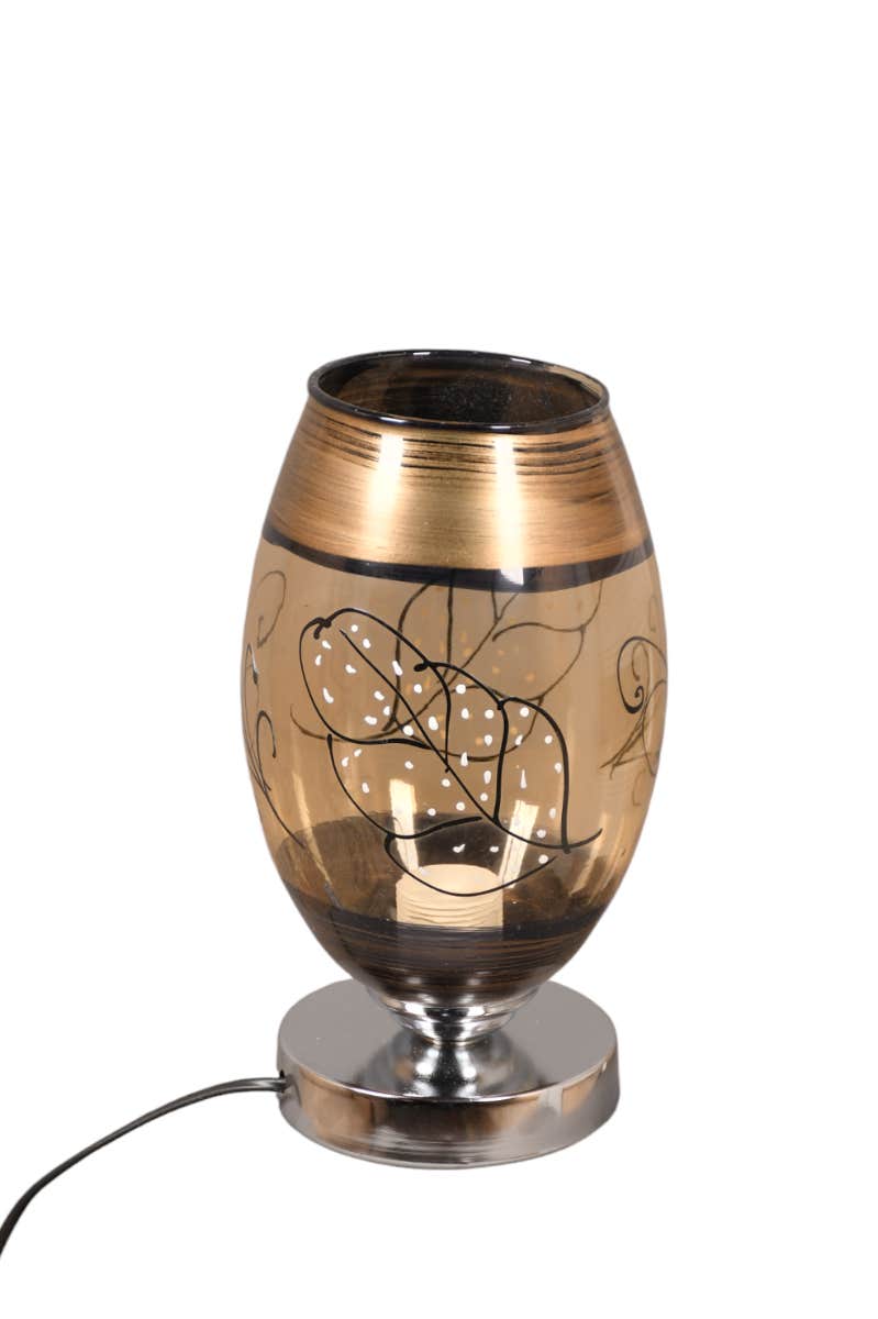 Modern lampshades, Metal and colored glass - Grey