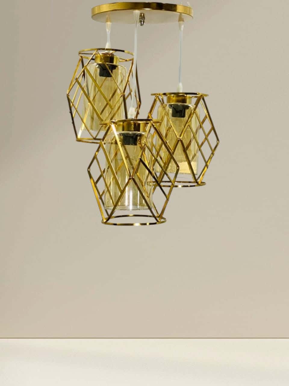 Modern chandelier, metal, 80x30 cm - Gold
