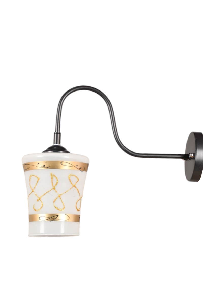 Wall lamp, Metal and glass - Black