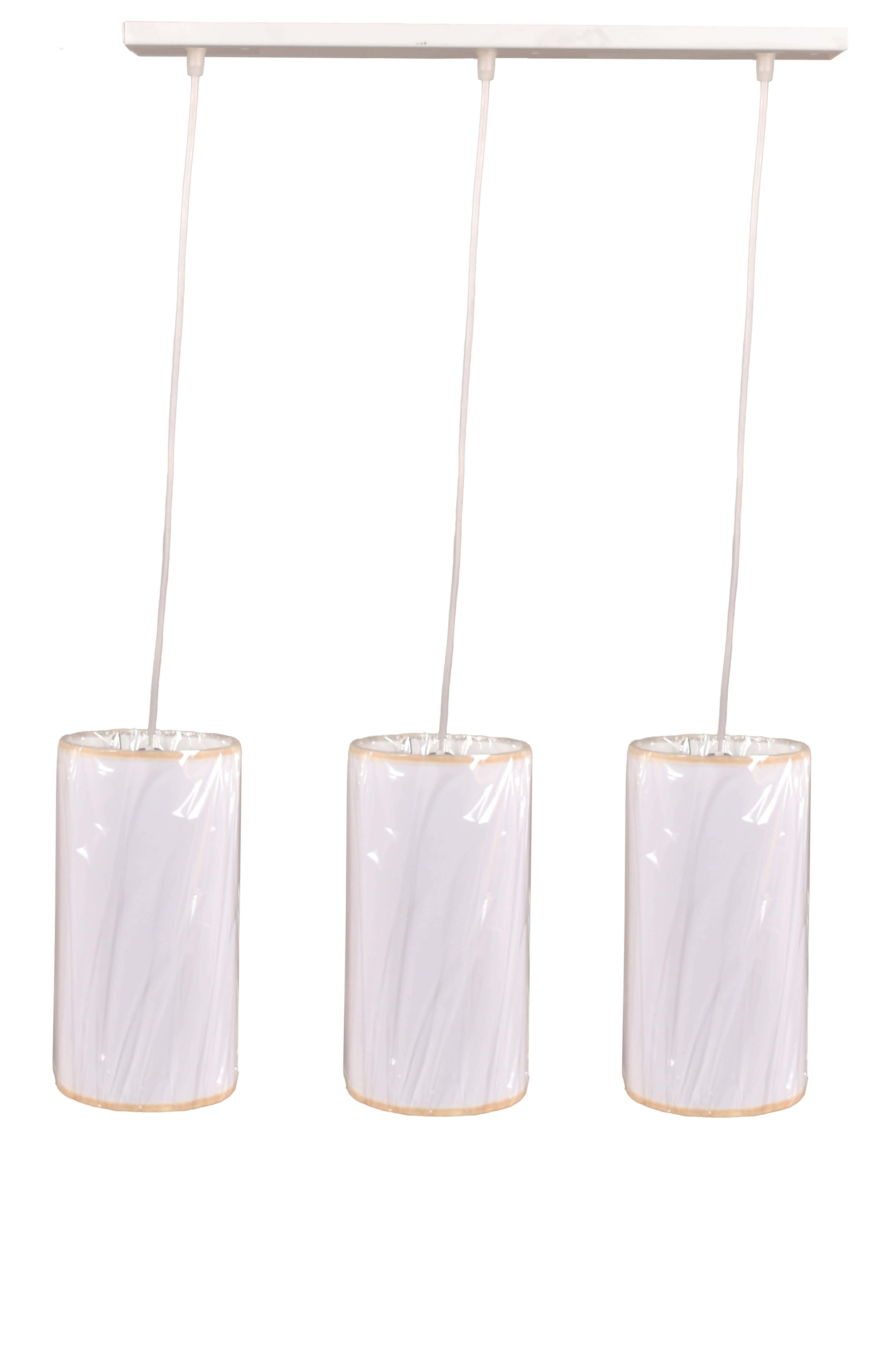 Modern ceiling pendant, metal, 70x50 cm - White