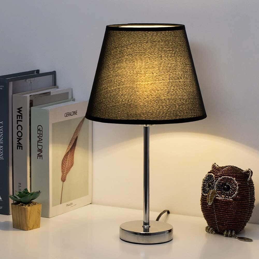 Modern lampshade, metal, 45x25 cm - Black Silver