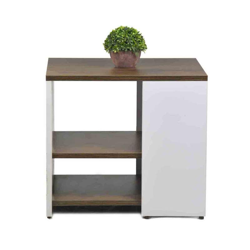 MDF Wood Screen Table, 50×45×40 - White Brown