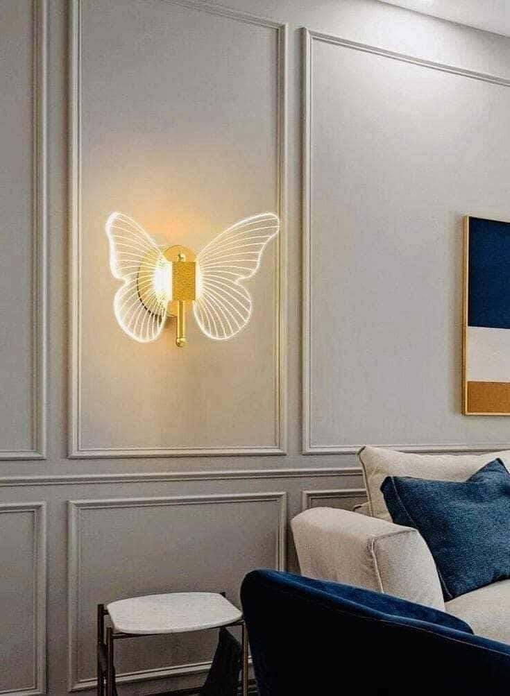 Modern LED sign, metal, 35x30 cm - Gold