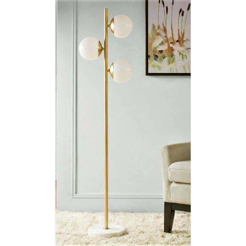 Modern floor lamp, metal, 160x40 cm - Gold