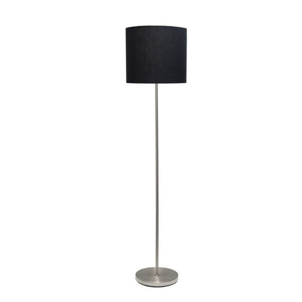 Modern floor lamp, metal, 155x30 cm - Black Silver