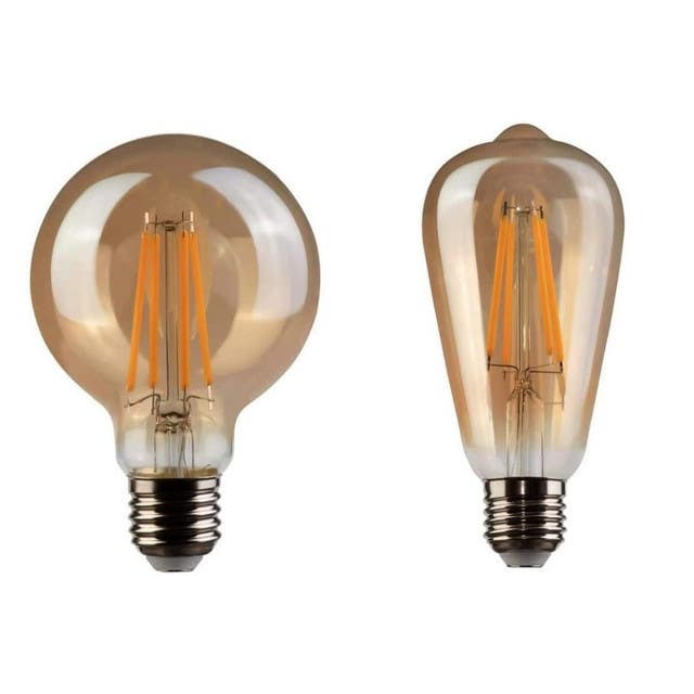 LED Bulb Set, 6 watt, 2 Pieces, 3x7 cm - Warm