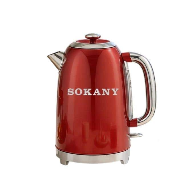 Sokany SK-09110 Electric kettle, 1.7 liter, 2200 watt - Red