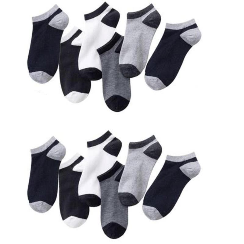 Men's Cotton Socks Set, 12 Pieces, One Size - Multicolor