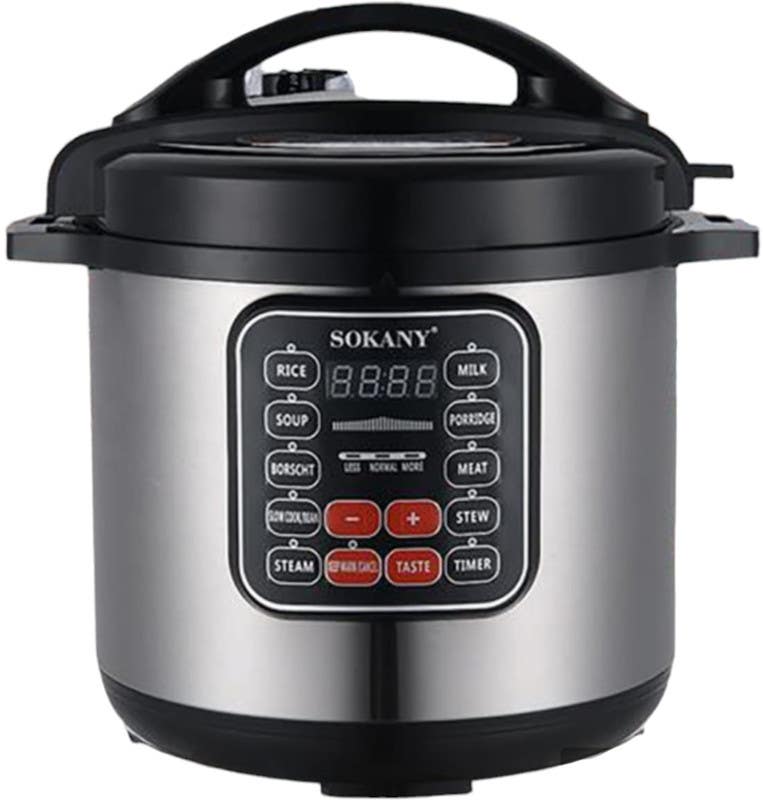 Sokany SK-2404 Pressure Cooker, 13 Liter, 1600 Watt - Silver