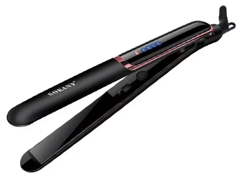 Sokany SK-955 Hair Straightener, Ceramic Plates, Fast Heating - Black