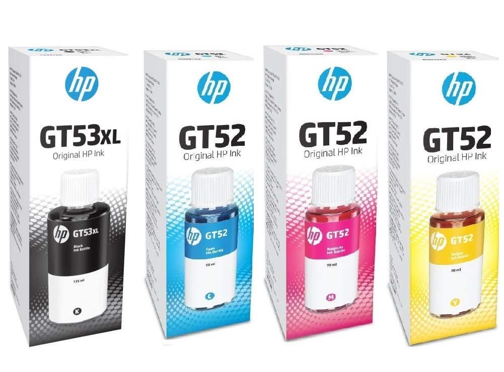 HP GT52 Ink Bottle Set, 4 Pieces - Multicolor