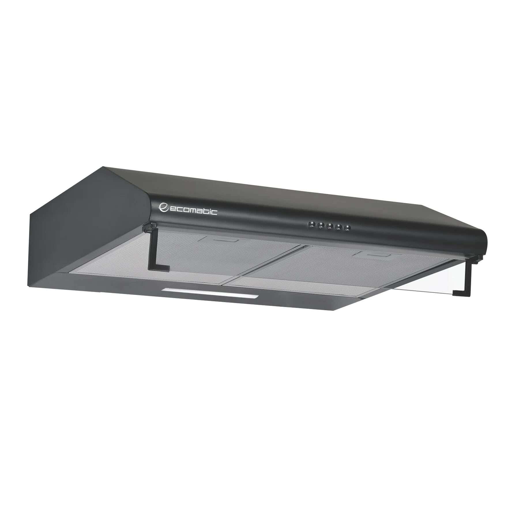 Ecomatic, H66Ncfbk, Built-In Hood, Flat, 60 Cm, 3 Speeds - Black