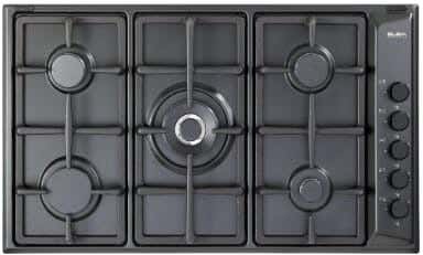 Elba En95-545Ant Built In Stove, 90 Cm, 5 Burners - Black