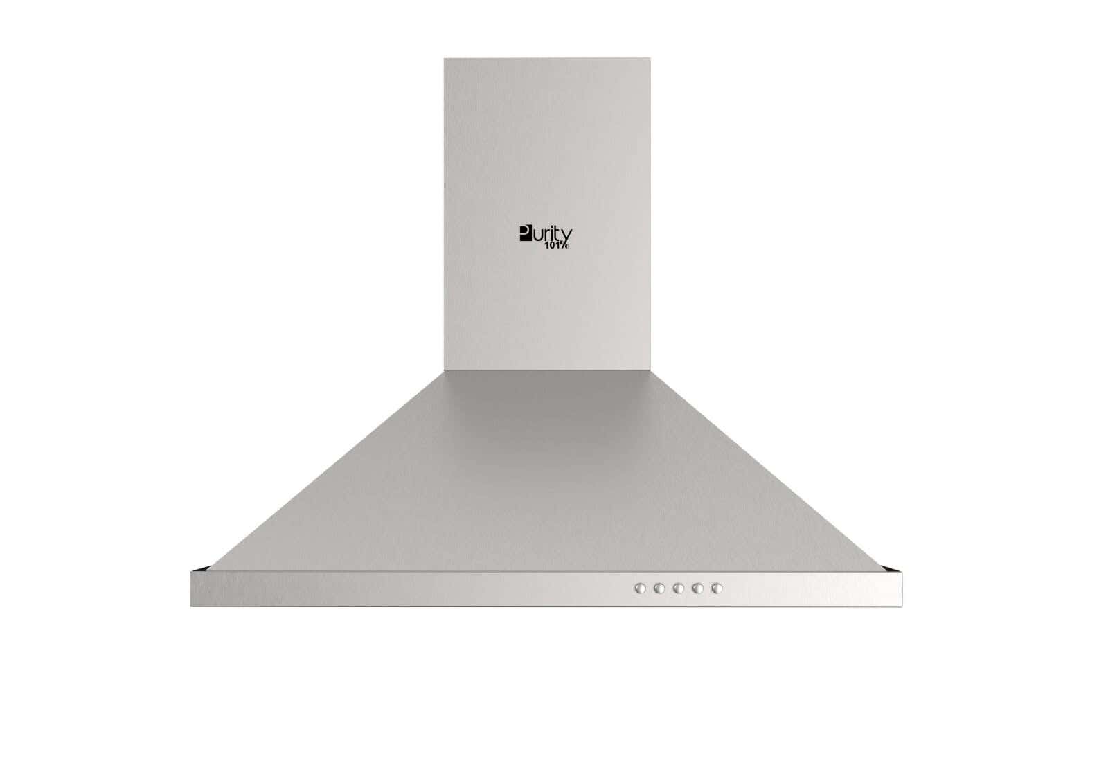 Purity Pansy Plus 90Cm Built In Kitchen Hood, 3 Speed - Silver
