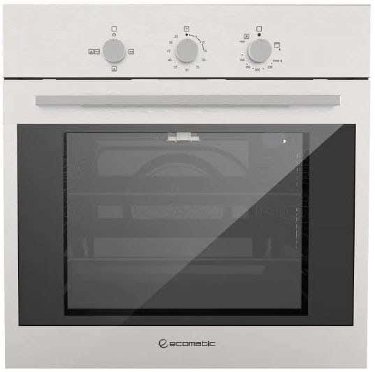 Ecomatic G6434Tdx Built-In Gas Oven, Grill, Fan, Digital Timer, 60 Cm - Silver