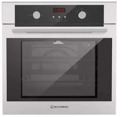 Ecomatic G6424Tdx Built-In Gas Oven, Grill, Fan, Digital Timer, 60 Cm - Silver
