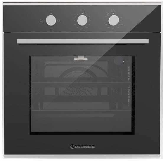 Ecomatic G6444Gt Built-In Gas Oven, Fan, Grill, 60 Cm - Black Silver