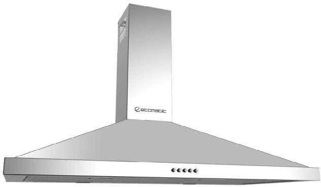 Ecomatic H6210Ab Built-In Hood, 3 Speeds, 60 Cm - Silver