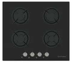 Ecomatic S607Rbc Built-In Gas Stove, 4 Burners, 60 Cm - Black