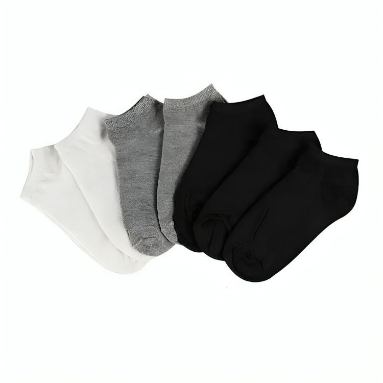 Unisex Cotton Socks Set, 7 Pieces, 40-46 - Multicolor