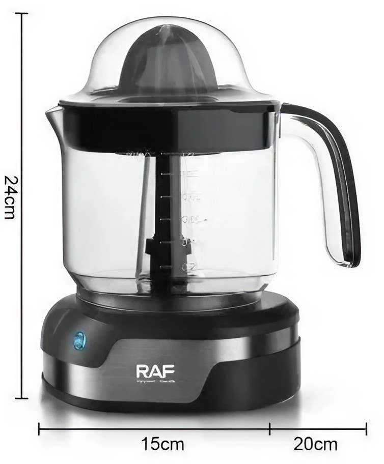 RAF R.638 Fruit Juicer, 25 Watt, 1200 Ml - Black Silver