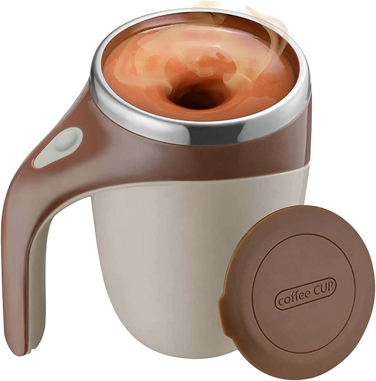 Stainless Steel Thermos Flask, 380ml - Brown