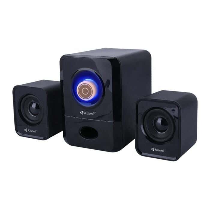 Wired speaker, AUX input, computer compatible, LED - Black