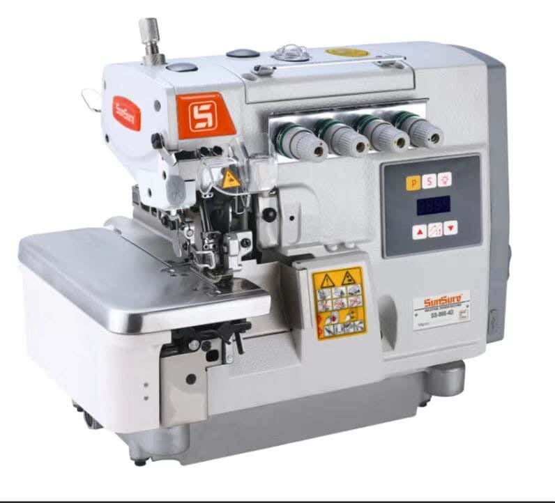 Sunsure SS-998-5D/H Direct Drive Super High Speed Computer Overlock Sewing Machine - White