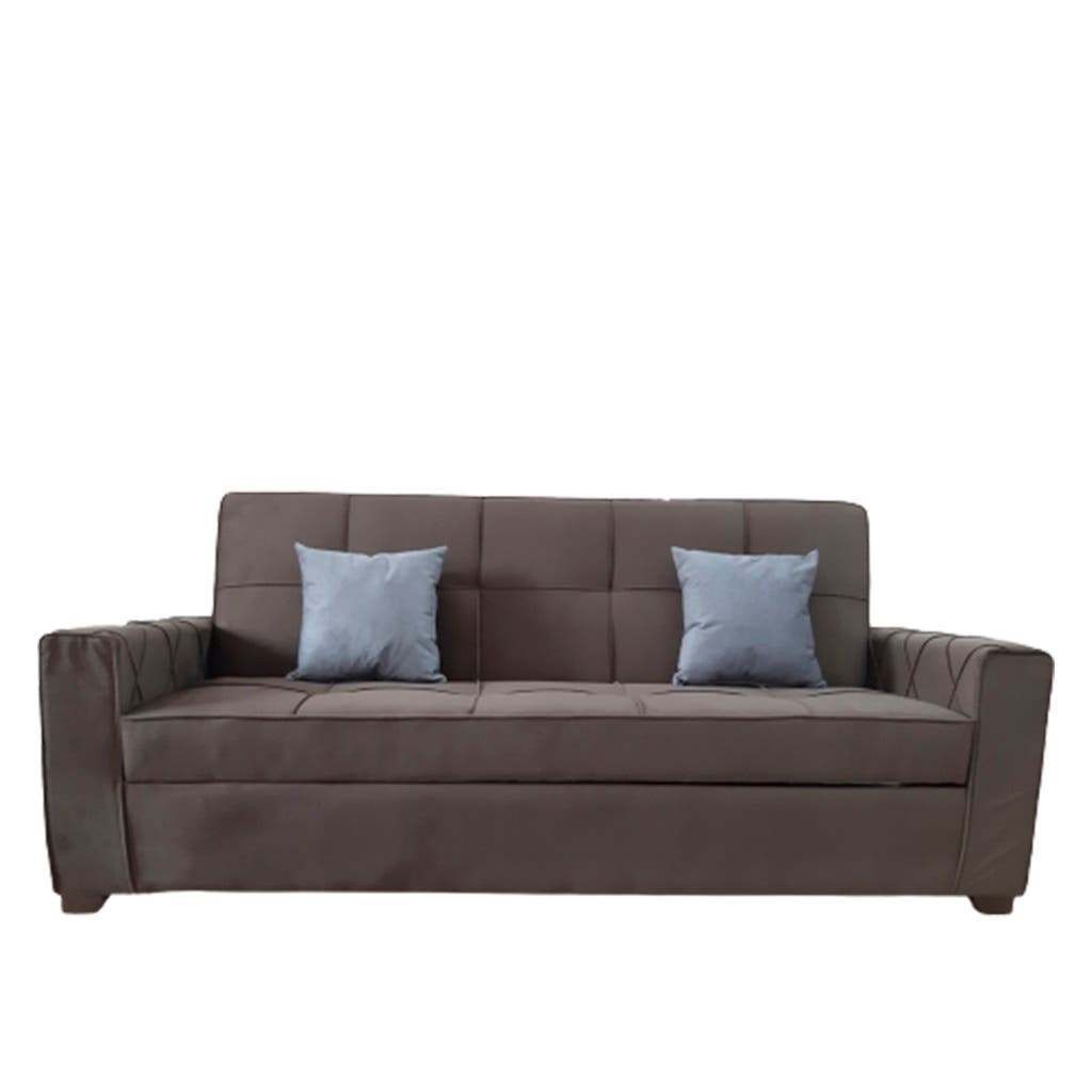 Beech Wood Sofa Bed, 93×220×60 cm - Brown