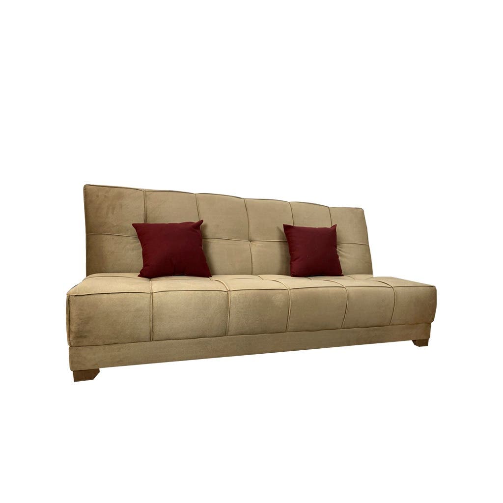 Beech Wood Sofa Bed, 93×190×60 cm - Beige