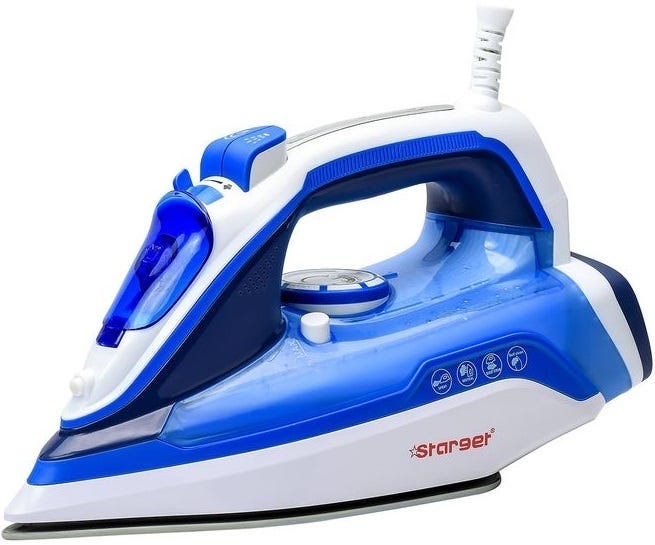 Stargate Clothes Iron, 2400 Watt, Ceramic Base, ST-840 - White Blue