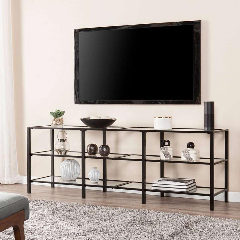 Stainless Steel Cube Shelves, Rectangular Shape, One Piece, 50×150 cm - Black