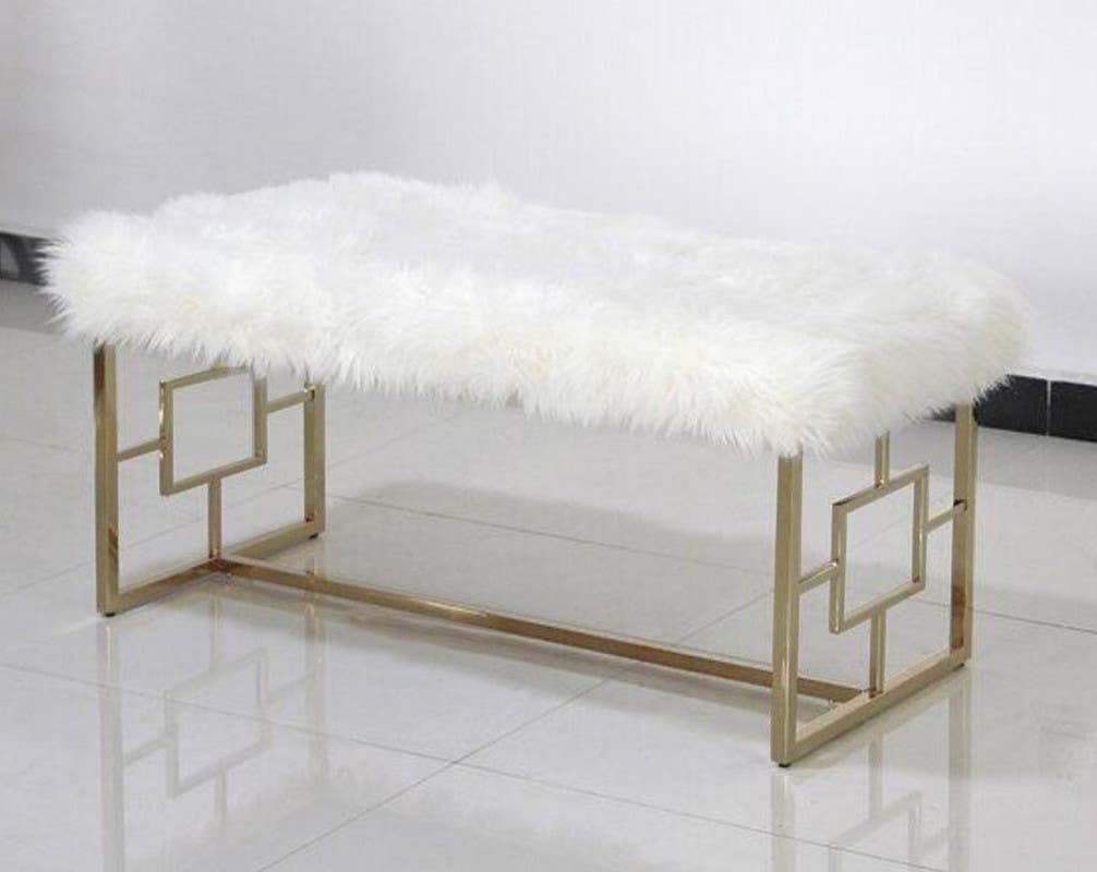 Buffet, Rectangular Shape, One Piece, 45×40×110 cm - White Gold