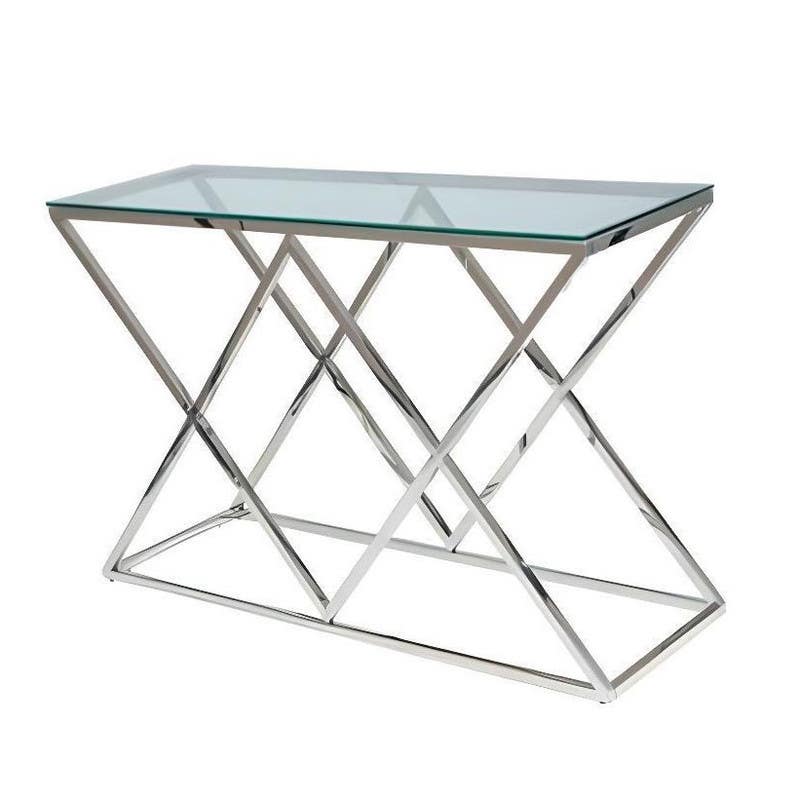 Steel Table , Rectangular Shape, One Piece, 90×40×120 cm - Silver