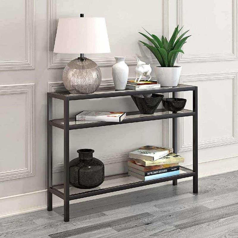 Steel Table , Rectangular Shape, One Piece, 80×100×30 cm - Black
