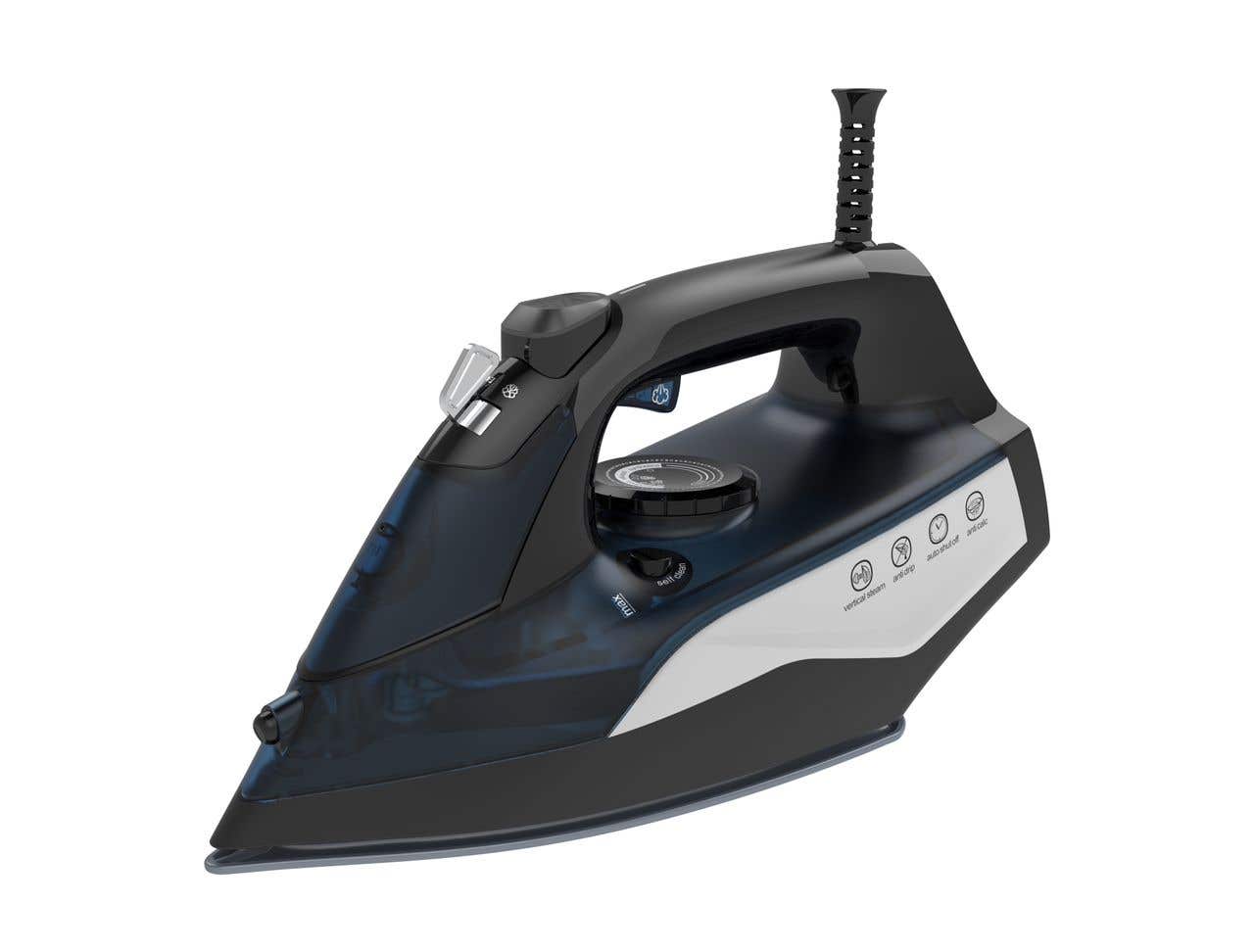 One Life ST250C Steam Iron, Ceramic Base, 2500 Watt - Black blue