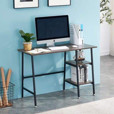 Metal desk, 110×75×50 - Black Brown