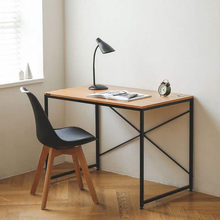 Metal desk, 110×75×50 - Black Brown - St351