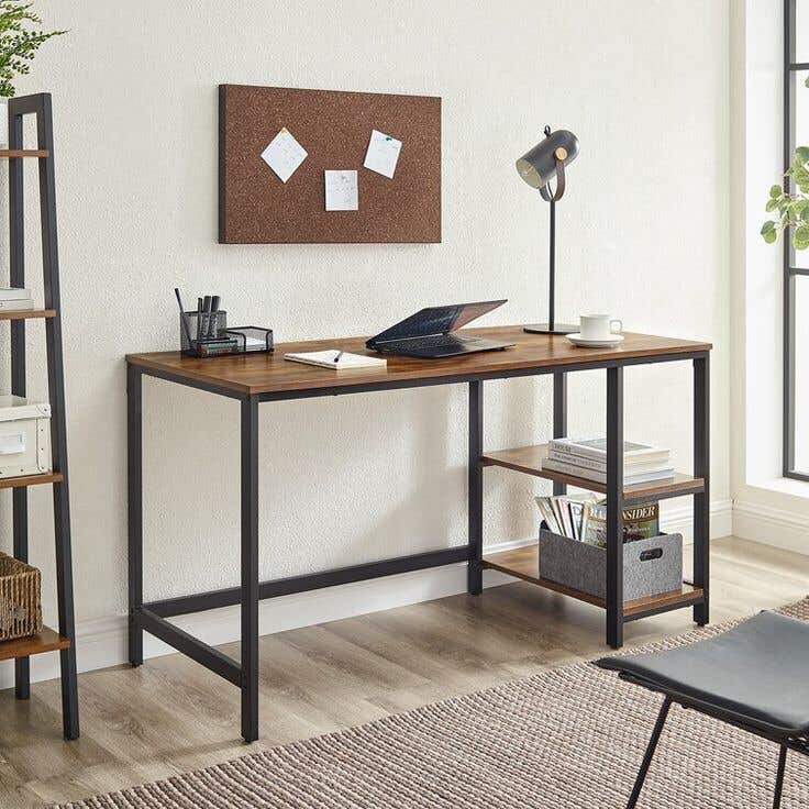 Metal desk, 110×75×50 - Brown Black -St353