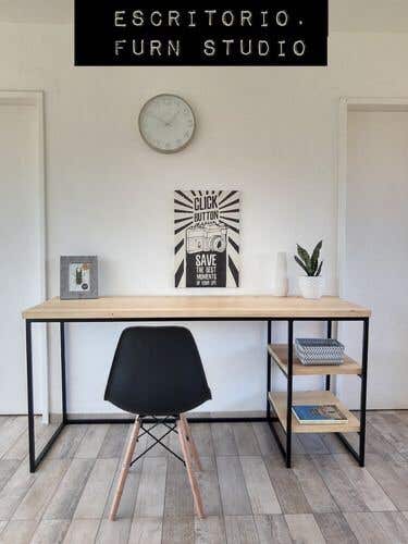 Metal desk, 110×75×50 - Brown Black - St354