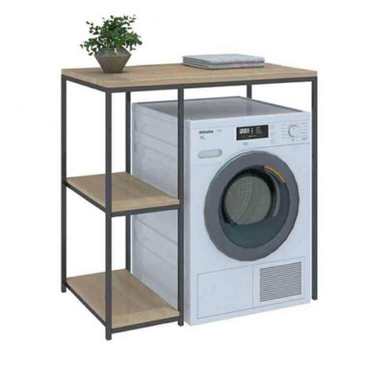 Kitchen Stand, Metal, 100×100×60 Cm - Brown Black