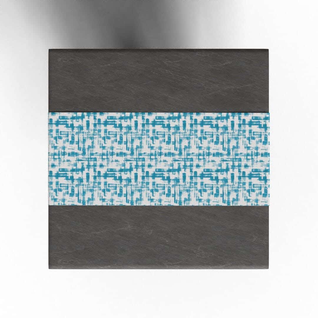 Fabric Runner Dinner Tablecloth, 35×140 cm - Turquoise White