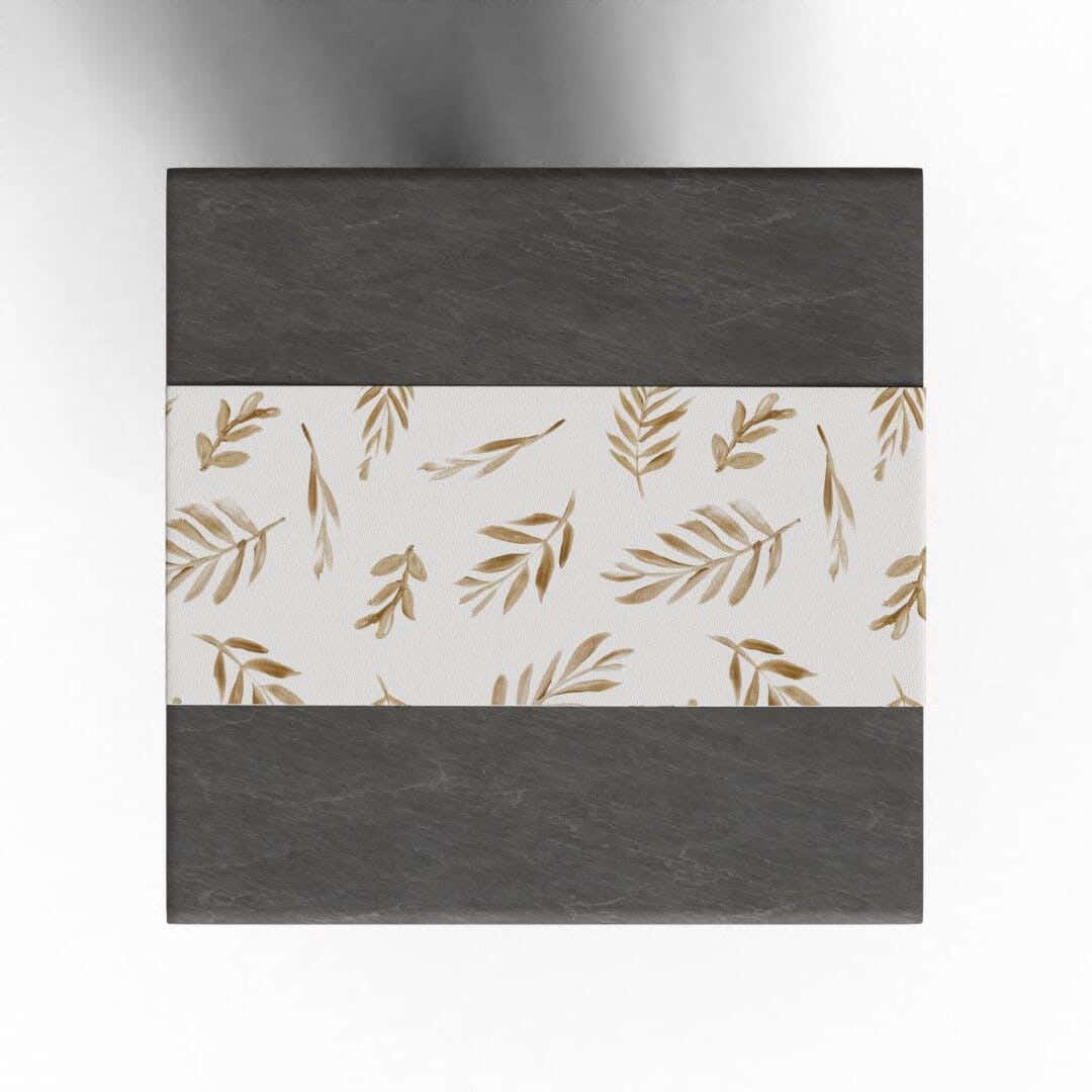 Fabric Runner Dinner Tablecloth, 35×140 cm - Gold White