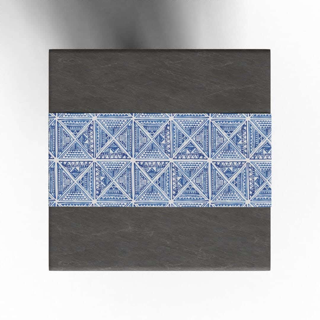 Fabric Runner Dinner Tablecloth, 35×140 cm - Blue White