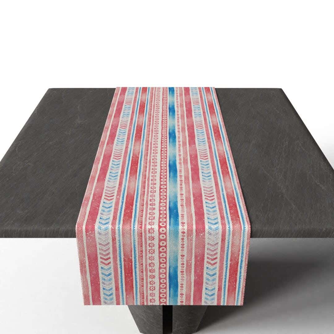 Velvet Runner Dinner Tablecloth, 35×140 cm - Multicolor