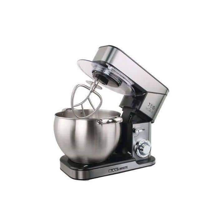 Black & White Stand Mixer, 2000 Watts, 10 Liters, 6 Speeds, SV-1020 - Silver