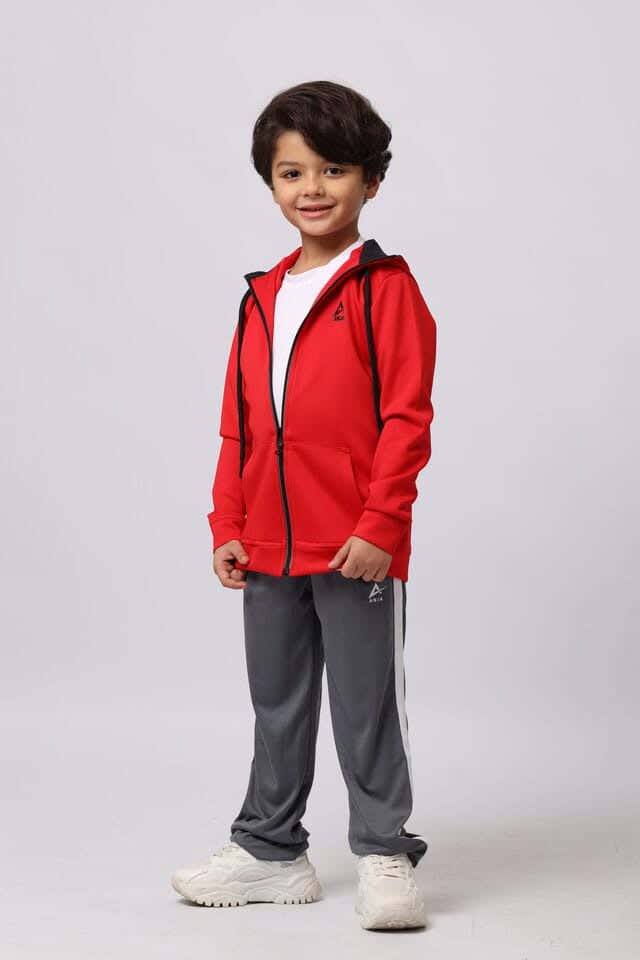 Anja Polyester Sweatshirt, For Boys - Red